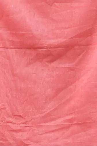 Red Woven Cotton Solid Handloom-Sarees Without Blouse Piece