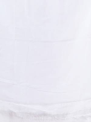 White Woven Cotton Solid Handloom-Sarees Without Blouse Piece 4