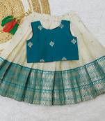 Baby Girl's Readymade South Indian Rama Pattu Pavadai Lehenga Choli For Kid's
