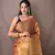 Brown Tissue Silk Zari weaving Thread work saree with Blouse
