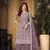 Lavender embroidered net semi stitched Palazzo suit