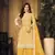 Mustard Yellow Net Thread Embroidered Palazzo Suit