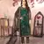 Green embroidered net semi stitched salwar suit