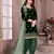 Green embroidered velvet semi stitched patiyala suit
