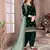Green embroidered velvet semi stitched patiyala suit