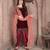 Maroon embroidered velvet Salwar suit