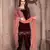 Maroon embroidered velvet semi stitched anarkali suit