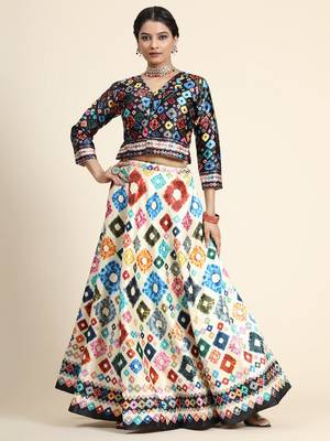 White Semi-Stitched Lehenga Choli Set With DUpatta 3