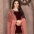 Maroon embroidered velvet Salwar suit