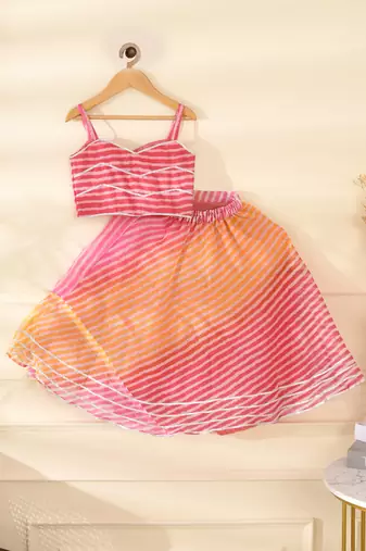 Girl's Rani Yellow Lehenga Set