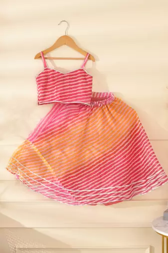 Girl's Rani Yellow Lehenga Set