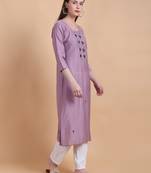 Lavender Viscose Cotton Kurti