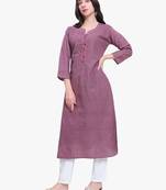 Purple Cotton Cambric Chikankari Kurti