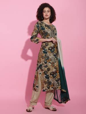 Brown Modal Viscose Kurti Set 1