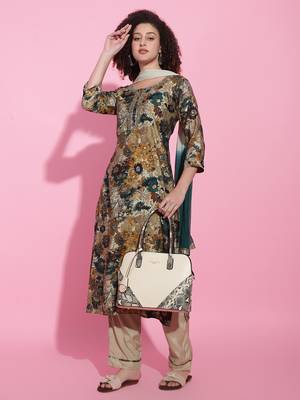Brown Modal Viscose Kurti Set 4