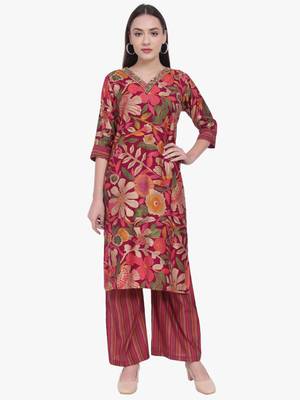 Maroon Modal Viscose Co-Ord Set 1