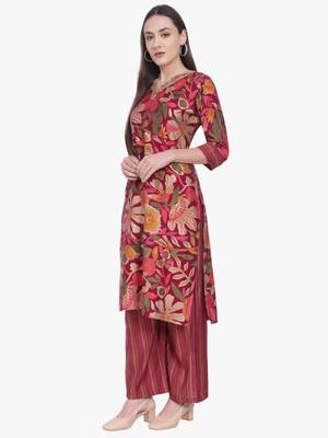Maroon Modal Viscose Co-Ord Set 2