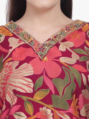Maroon Modal Viscose Co-Ord Set 3