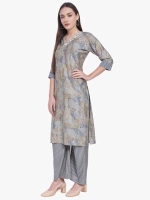 Grey Modal Viscose Co-Ord Set 2