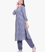 Blue Mul Lehriya Printed Co-Ord Set