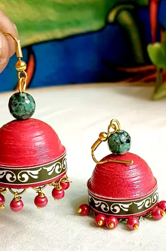 Quilled hanging  jhumkas 21