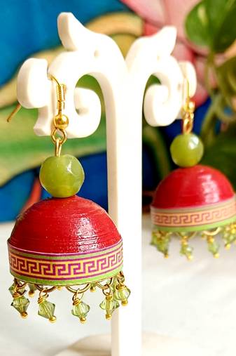 Quilled hanging  jhumkas 22
