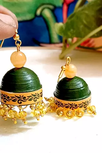 Quilled hanging  jhumkas 24