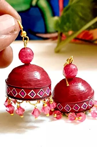 Quilled hanging  jhumkas 25