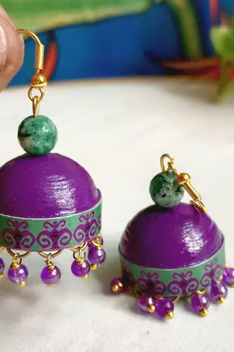 Quilled hanging  jhumkas 27
