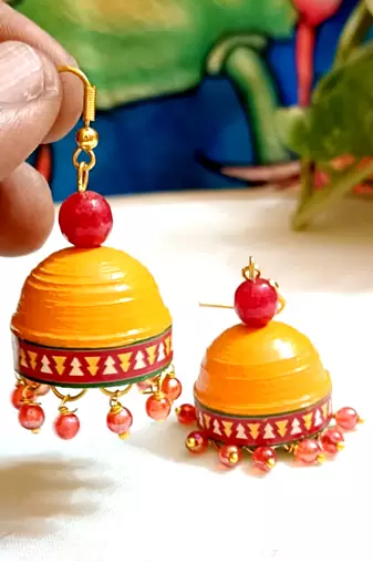 Quilled hanging  jhumkas 29