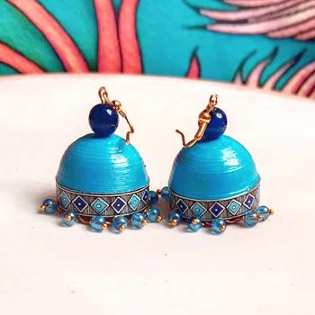 Quilled hanging  jhumkas 34 2