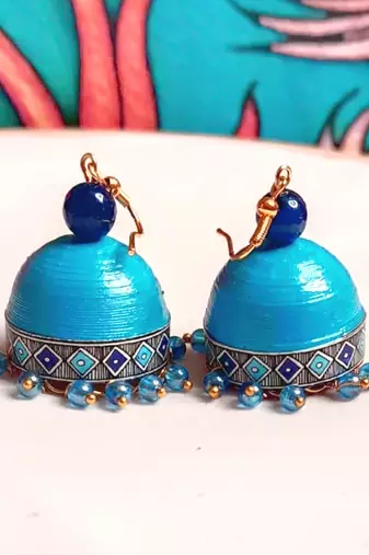 Quilled hanging  jhumkas 34