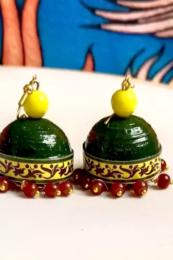 Quilled hanging  jhumkas 35