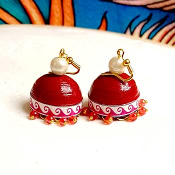 Quilled hanging  jhumkas 38 2