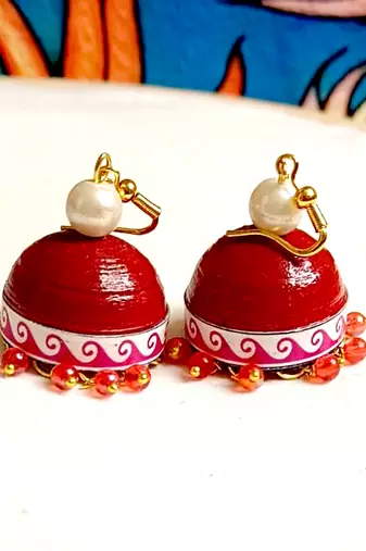 Quilled hanging  jhumkas 38