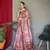Marron Cotton Blend Printed Work Rich Pallu Saree With Blouse