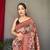 Women Red Cotton Saree And Printed Work Rich Pallu Saree With Blouse For Women