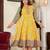Yash gallery women's plus size maternity wear floral printed anarkali dress (yellow)