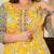 Yash gallery women's plus size maternity wear floral printed anarkali dress (yellow)