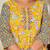 Yash gallery women's plus size maternity wear floral printed anarkali dress (yellow)