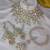 Mint green, baby pink heavy premium bridal designer jewellery set