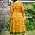 Yash gallery women's stretchable maternity wear floral printed anarkali dress (mustard)