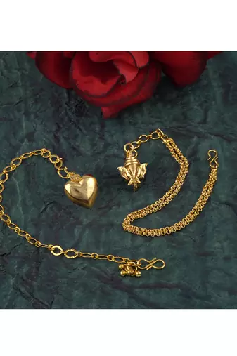 Handmade rakhi combo couple pair gold plated ganesha and heart unisex bracelet rakhi set for bhaiya bhabhi