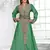 Dark Green & White color Full Sleeves Handmade Moroccan Kaftan 