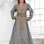 Grey & White color Full Sleeves Handmade Moroccan Kaftan 