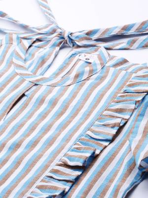 Women'S Cotton Blend Stripeed Regular Top(Multi) 5