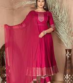 Pink gota patti rayon kurta set