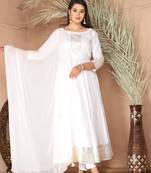White gota patti rayon kurta set