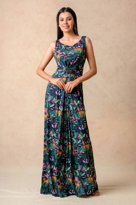 Our signature style jungle (copyright) print ruching gown 1