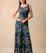 Our signature style jungle (copyright) print ruching gown